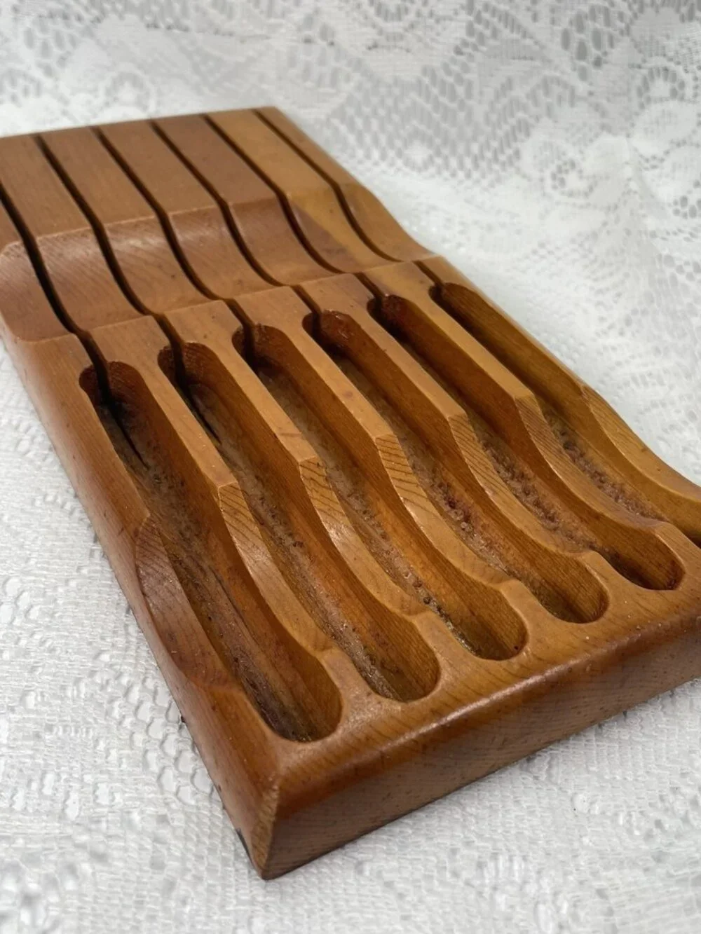 Vtg STEAK KNIFE Wood Case. Empty Case.